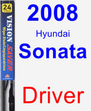 Driver Wiper Blade for 2008 Hyundai Sonata - Vision Saver