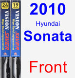 Front Wiper Blade Pack for 2010 Hyundai Sonata - Vision Saver