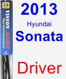 Driver Wiper Blade for 2013 Hyundai Sonata - Vision Saver