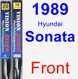 Front Wiper Blade Pack for 1989 Hyundai Sonata - Vision Saver