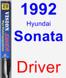 Driver Wiper Blade for 1992 Hyundai Sonata - Vision Saver