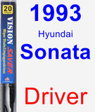 Driver Wiper Blade for 1993 Hyundai Sonata - Vision Saver