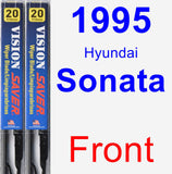 Front Wiper Blade Pack for 1995 Hyundai Sonata - Vision Saver