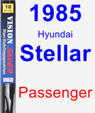 Passenger Wiper Blade for 1985 Hyundai Stellar - Vision Saver