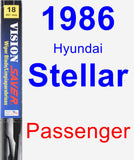 Passenger Wiper Blade for 1986 Hyundai Stellar - Vision Saver