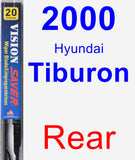 Rear Wiper Blade for 2000 Hyundai Tiburon - Vision Saver
