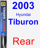 Rear Wiper Blade for 2003 Hyundai Tiburon - Vision Saver