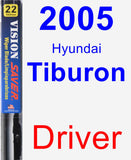 Driver Wiper Blade for 2005 Hyundai Tiburon - Vision Saver