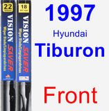 Front Wiper Blade Pack for 1997 Hyundai Tiburon - Vision Saver