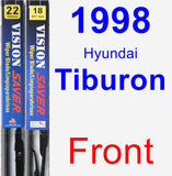 Front Wiper Blade Pack for 1998 Hyundai Tiburon - Vision Saver