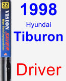 Driver Wiper Blade for 1998 Hyundai Tiburon - Vision Saver