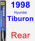 Rear Wiper Blade for 1998 Hyundai Tiburon - Vision Saver