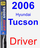 Driver Wiper Blade for 2006 Hyundai Tucson - Vision Saver