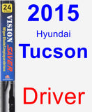 Driver Wiper Blade for 2015 Hyundai Tucson - Vision Saver