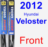 Front Wiper Blade Pack for 2012 Hyundai Veloster - Vision Saver