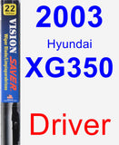 Driver Wiper Blade for 2003 Hyundai XG350 - Vision Saver