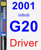 Driver Wiper Blade for 2001 Infiniti G20 - Vision Saver