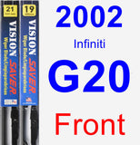 Front Wiper Blade Pack for 2002 Infiniti G20 - Vision Saver