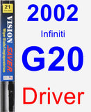 Driver Wiper Blade for 2002 Infiniti G20 - Vision Saver