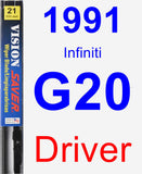 Driver Wiper Blade for 1991 Infiniti G20 - Vision Saver