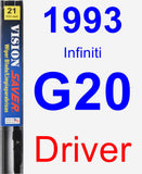 Driver Wiper Blade for 1993 Infiniti G20 - Vision Saver