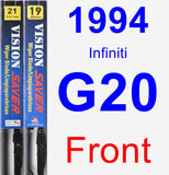 Front Wiper Blade Pack for 1994 Infiniti G20 - Vision Saver