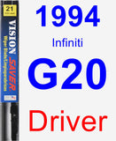 Driver Wiper Blade for 1994 Infiniti G20 - Vision Saver