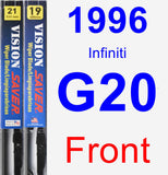 Front Wiper Blade Pack for 1996 Infiniti G20 - Vision Saver