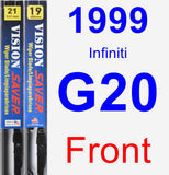 Front Wiper Blade Pack for 1999 Infiniti G20 - Vision Saver