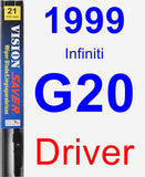 Driver Wiper Blade for 1999 Infiniti G20 - Vision Saver