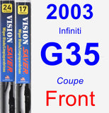 Front Wiper Blade Pack for 2003 Infiniti G35 - Vision Saver