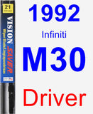 Driver Wiper Blade for 1992 Infiniti M30 - Vision Saver