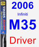 Driver Wiper Blade for 2006 Infiniti M35 - Vision Saver