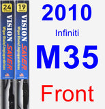 Front Wiper Blade Pack for 2010 Infiniti M35 - Vision Saver