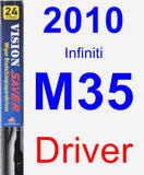 Driver Wiper Blade for 2010 Infiniti M35 - Vision Saver