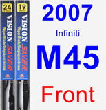 Front Wiper Blade Pack for 2007 Infiniti M45 - Vision Saver