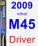 Driver Wiper Blade for 2009 Infiniti M45 - Vision Saver