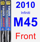 Front Wiper Blade Pack for 2010 Infiniti M45 - Vision Saver