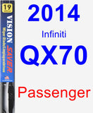 Passenger Wiper Blade for 2014 Infiniti QX70 - Vision Saver