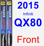 Front Wiper Blade Pack for 2015 Infiniti QX80 - Vision Saver