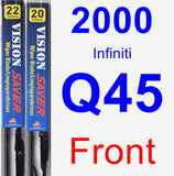 Front Wiper Blade Pack for 2000 Infiniti Q45 - Vision Saver