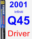 Driver Wiper Blade for 2001 Infiniti Q45 - Vision Saver