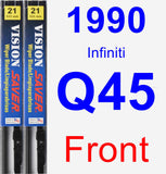 Front Wiper Blade Pack for 1990 Infiniti Q45 - Vision Saver