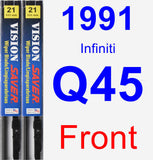 Front Wiper Blade Pack for 1991 Infiniti Q45 - Vision Saver