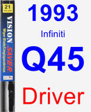 Driver Wiper Blade for 1993 Infiniti Q45 - Vision Saver