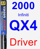 Driver Wiper Blade for 2000 Infiniti QX4 - Vision Saver