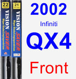 Front Wiper Blade Pack for 2002 Infiniti QX4 - Vision Saver