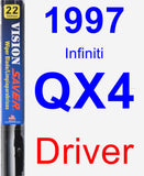 Driver Wiper Blade for 1997 Infiniti QX4 - Vision Saver