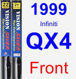 Front Wiper Blade Pack for 1999 Infiniti QX4 - Vision Saver