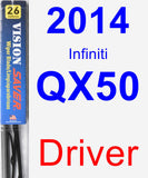 Driver Wiper Blade for 2014 Infiniti QX50 - Vision Saver